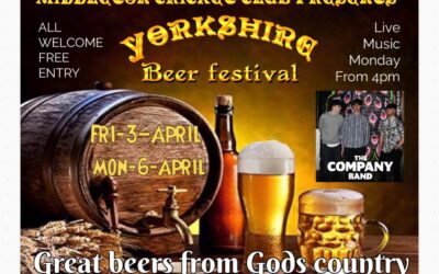 Beer Festival Fri 3rd – Mon 6th April